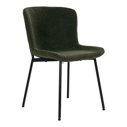 2-pack Maceda Matstolar – Mörkgrön Bouclé