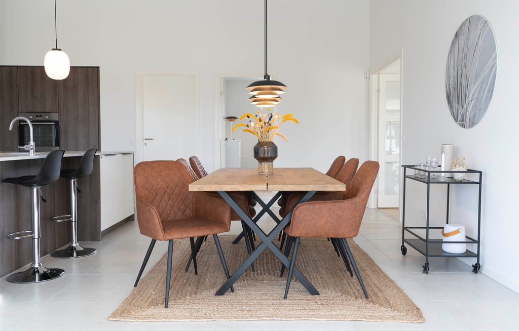 Harbo Matstol – Vintage Brun PU