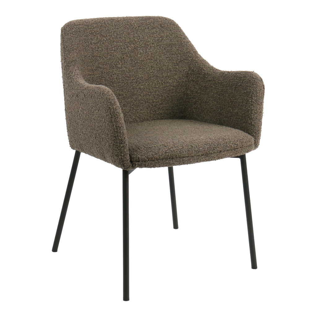 2-pack Melilla Matstolar – Brun Bouclé