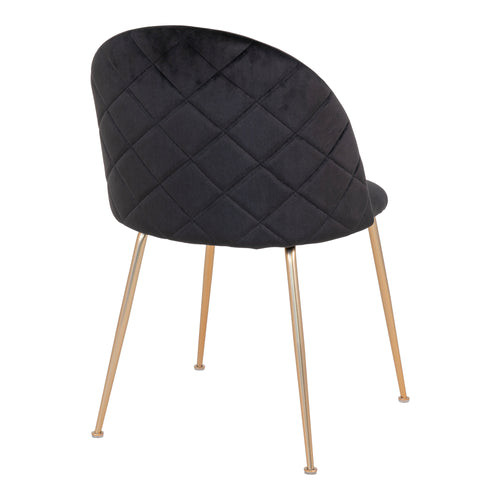2-pack Geneve Matstolar – Svart Sammet