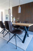 Monaco Matstol – Mörkbrun PU med Snurrfunktion