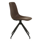 Monaco Matstol – Mörkbrun PU med Snurrfunktion