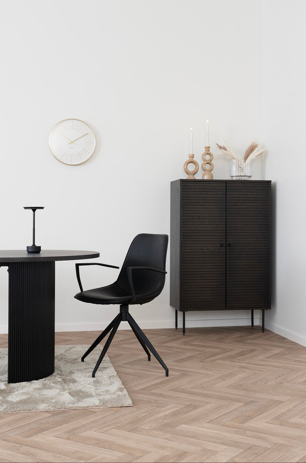 Monaco Matstol – Svart PU med Snurrfunktion