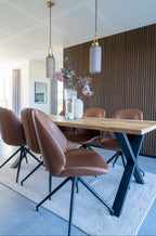 Monte Carlo Matstol med snurrfunktion – Vintage Brun PU