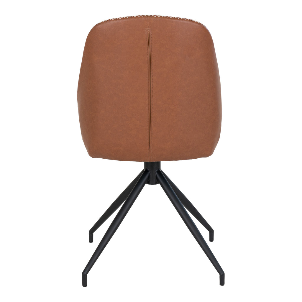 Monte Carlo Matstol med snurrfunktion – Vintage Brun PU