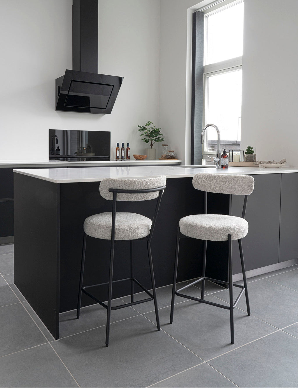 Badalona Barstol – Vit Bouclé