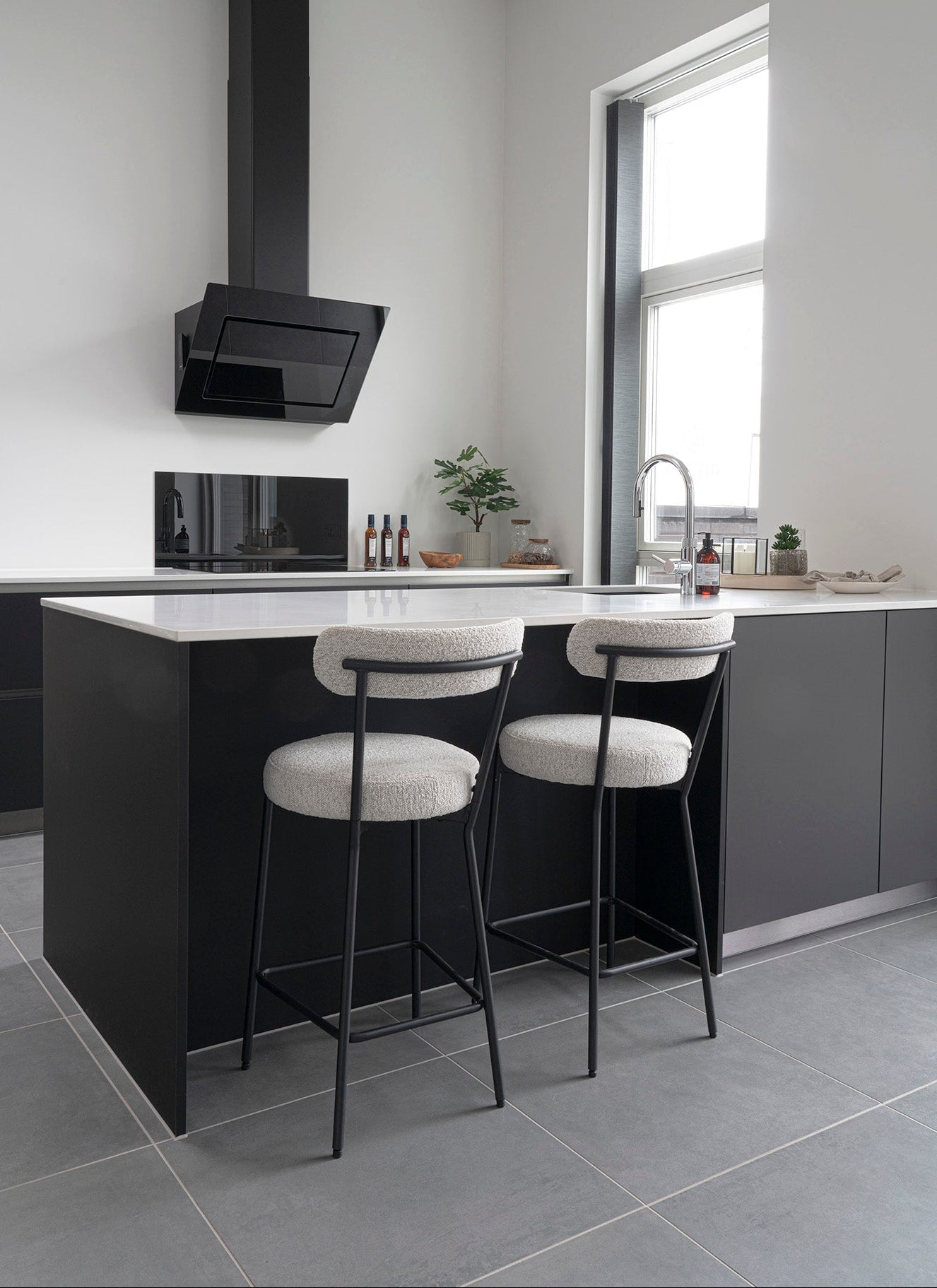 Badalona Barstol – Vit Bouclé