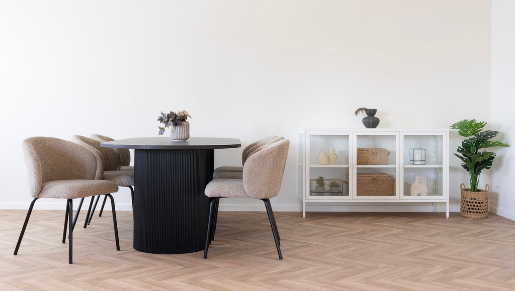 Safira Matstol – Beige Bouclé