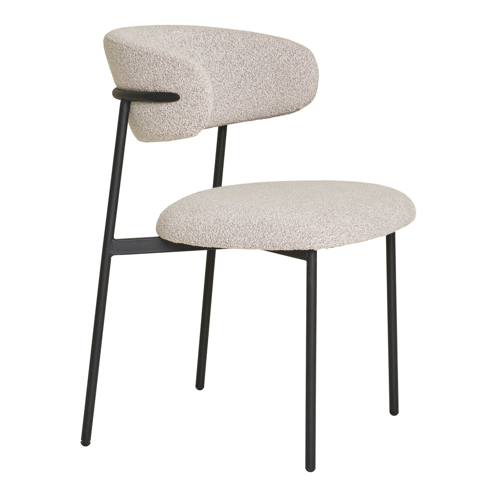 2-pack Mira Matstolar – Sand Bouclé