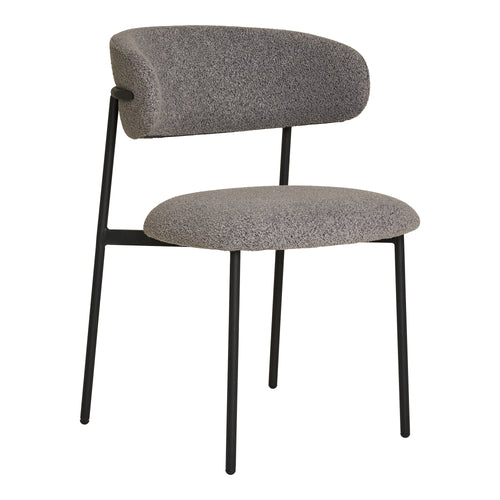2-pack Mira Matstolar – Ljusgrå Bouclé