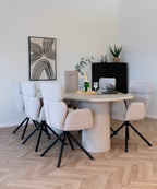 Cordoba Matstol med snurrfunktion – Sand