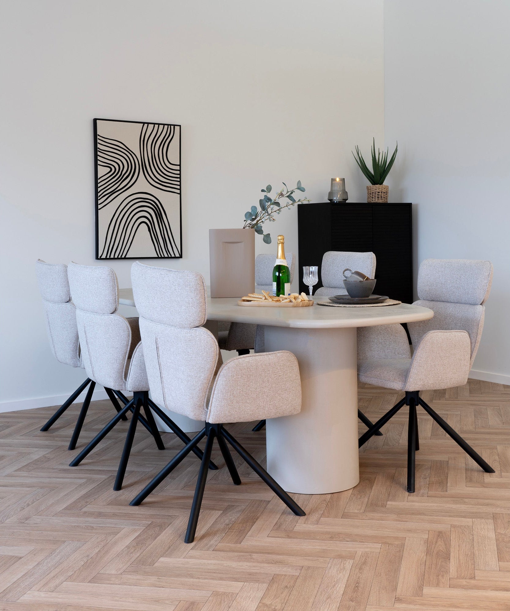 Cordoba Matstol med snurrfunktion – Sand