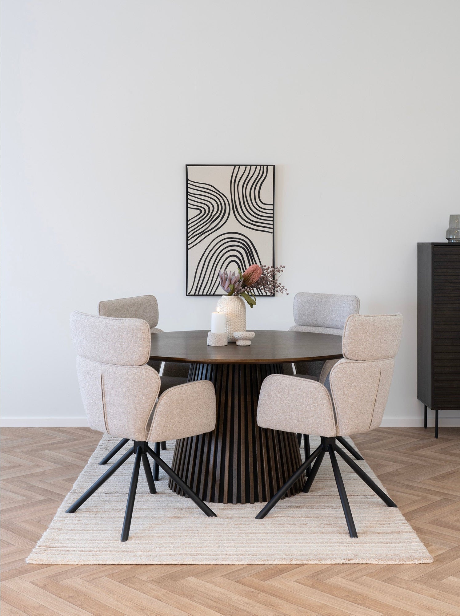 Cordoba Matstol med snurrfunktion – Sand