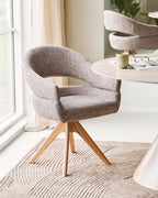 Dover Matstol – Brown / Natural Oak