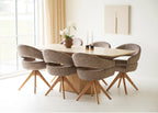 Dover Matstol – Brown / Natural Oak