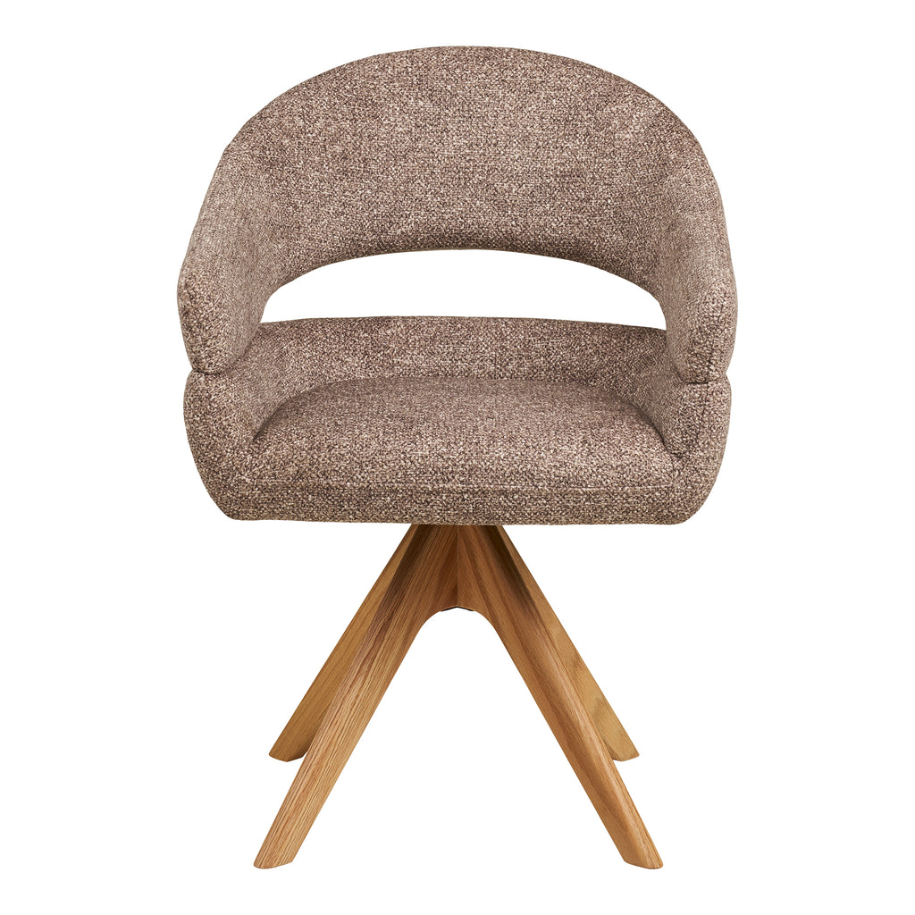 Dover Matstol – Brown / Natural Oak