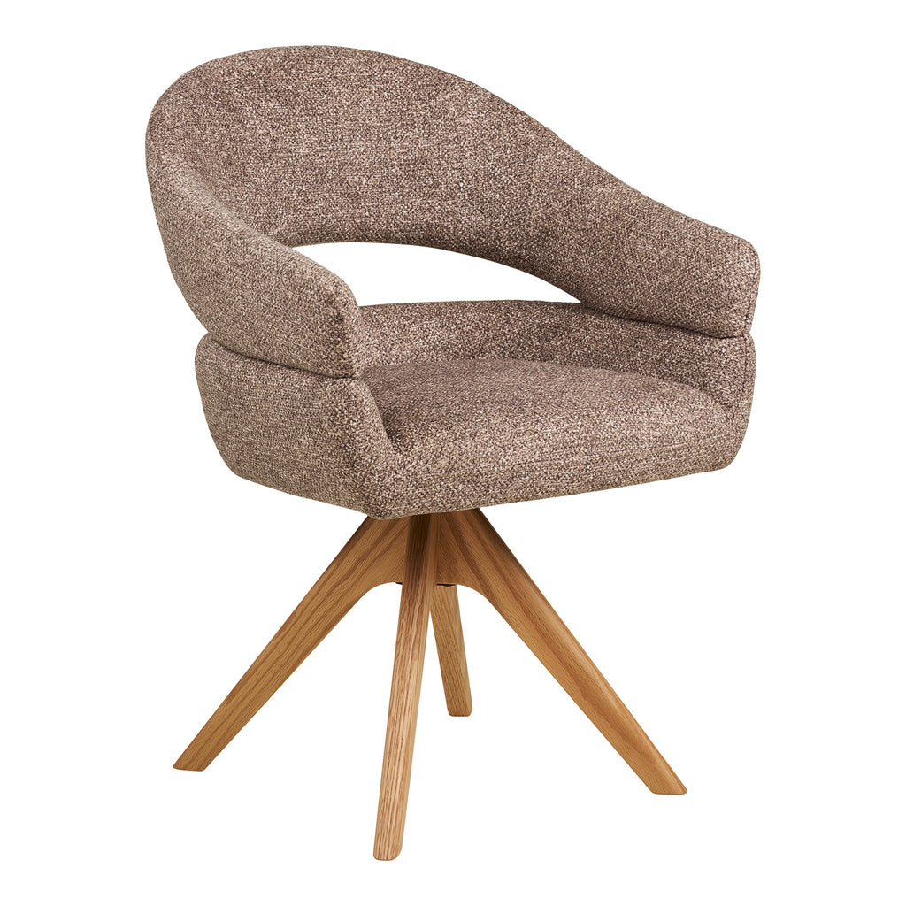 Dover Matstol – Brown / Natural Oak