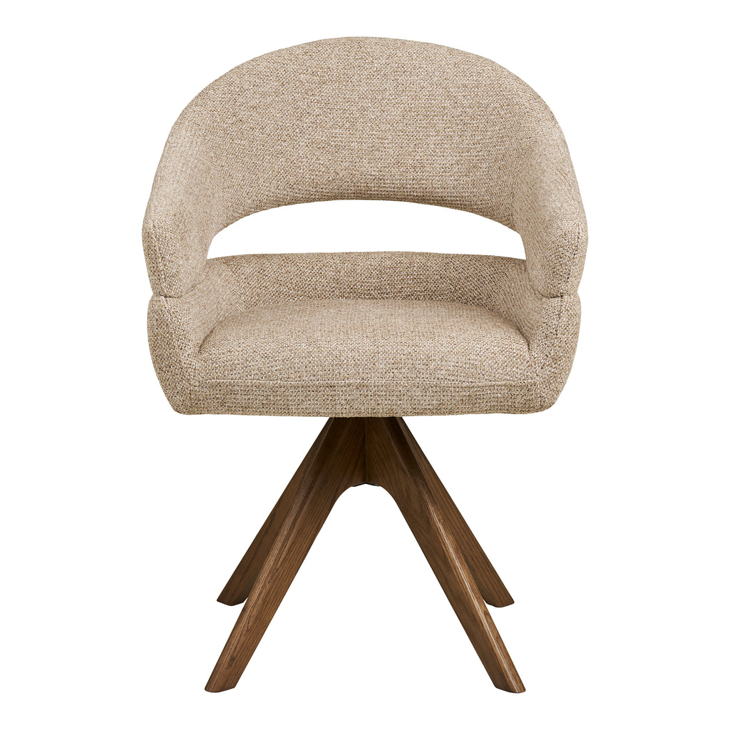 Dover Matstol –  Sand Heathered / Brown Oak