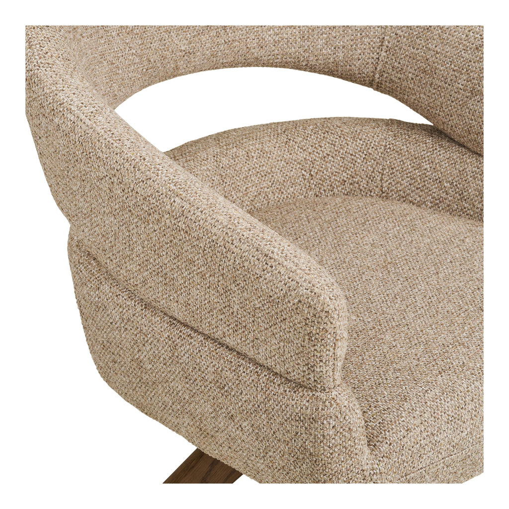 Dover Matstol –  Sand Heathered / Brown Oak