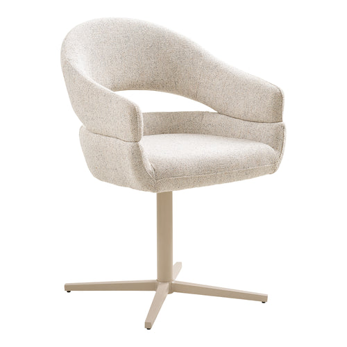 2-pack Dover Matstolar med snurrfunktion – Beige melerad
