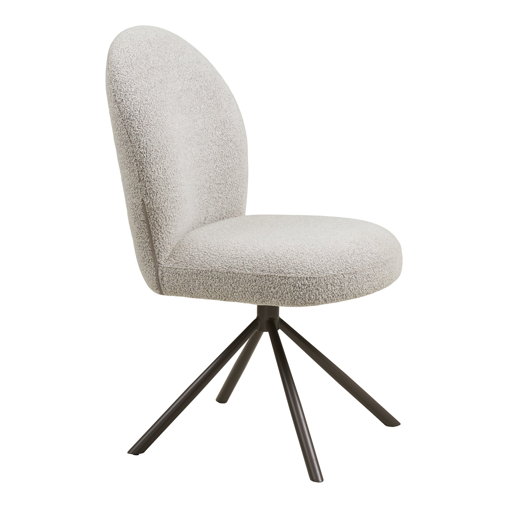 Lana Matstol med snurrfunktion – Sand Bouclé