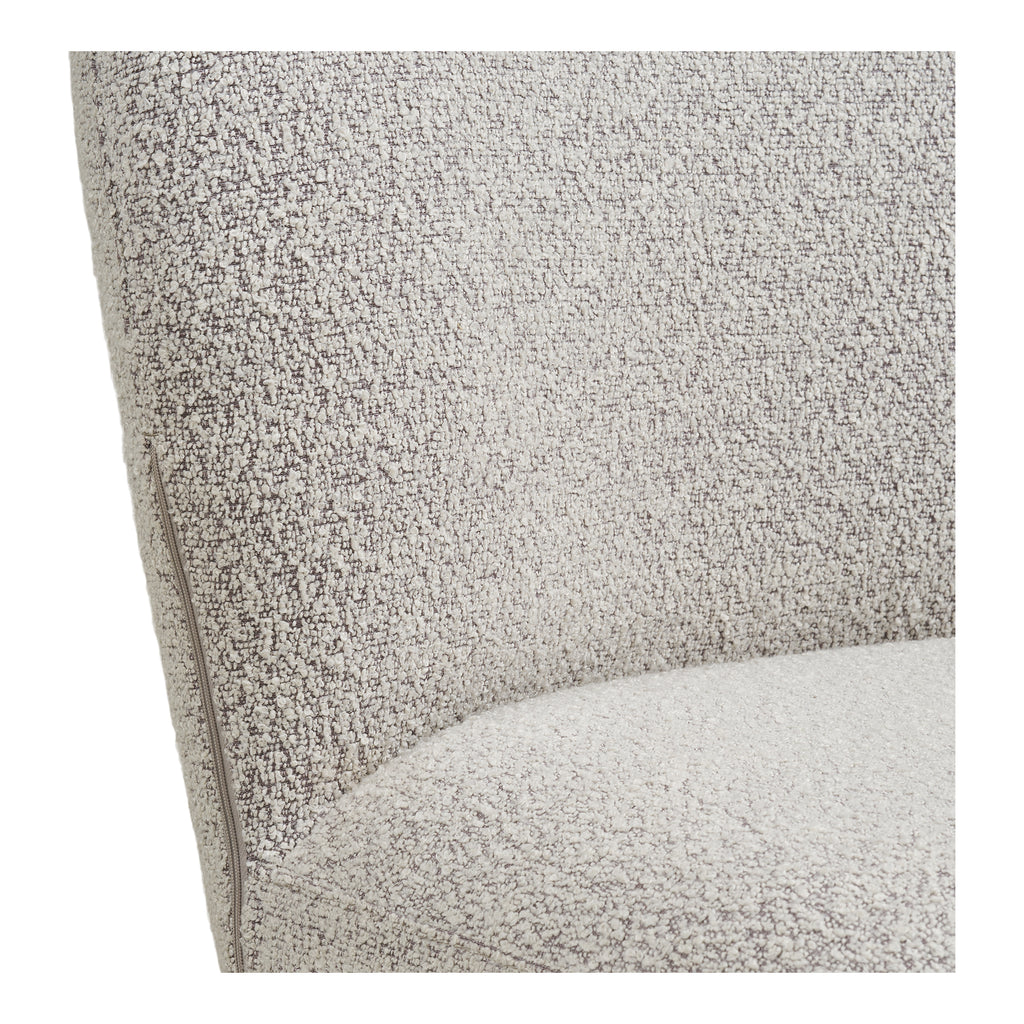 Lana Matstol med snurrfunktion – Sand Bouclé