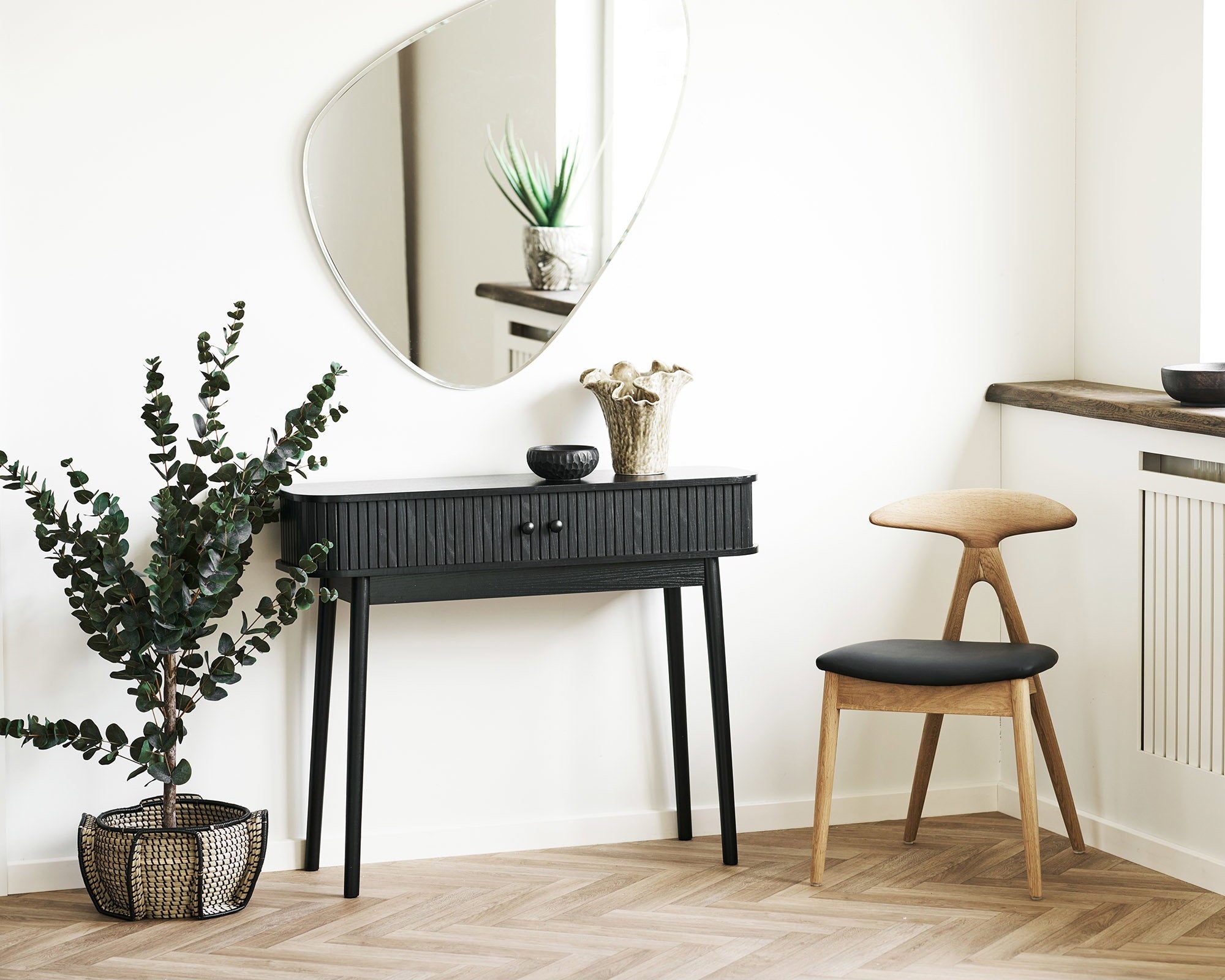 2-pack Lanuza Matstol – Natur / Svart