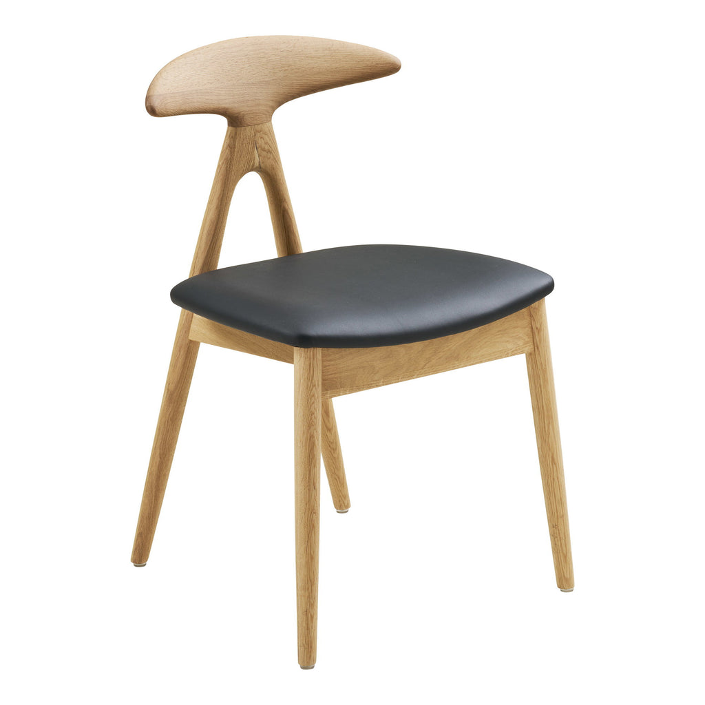 2-pack Lanuza Matstol – Natur / Svart