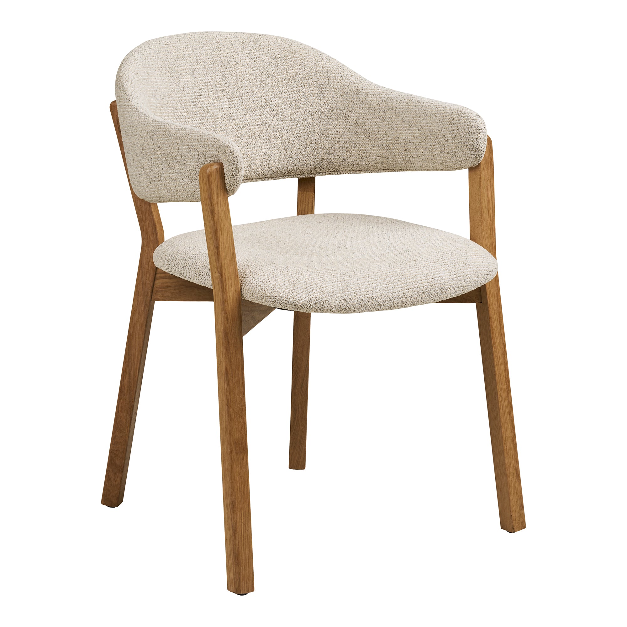 Dunkirk Matstol med armstöd – Ek / Beige