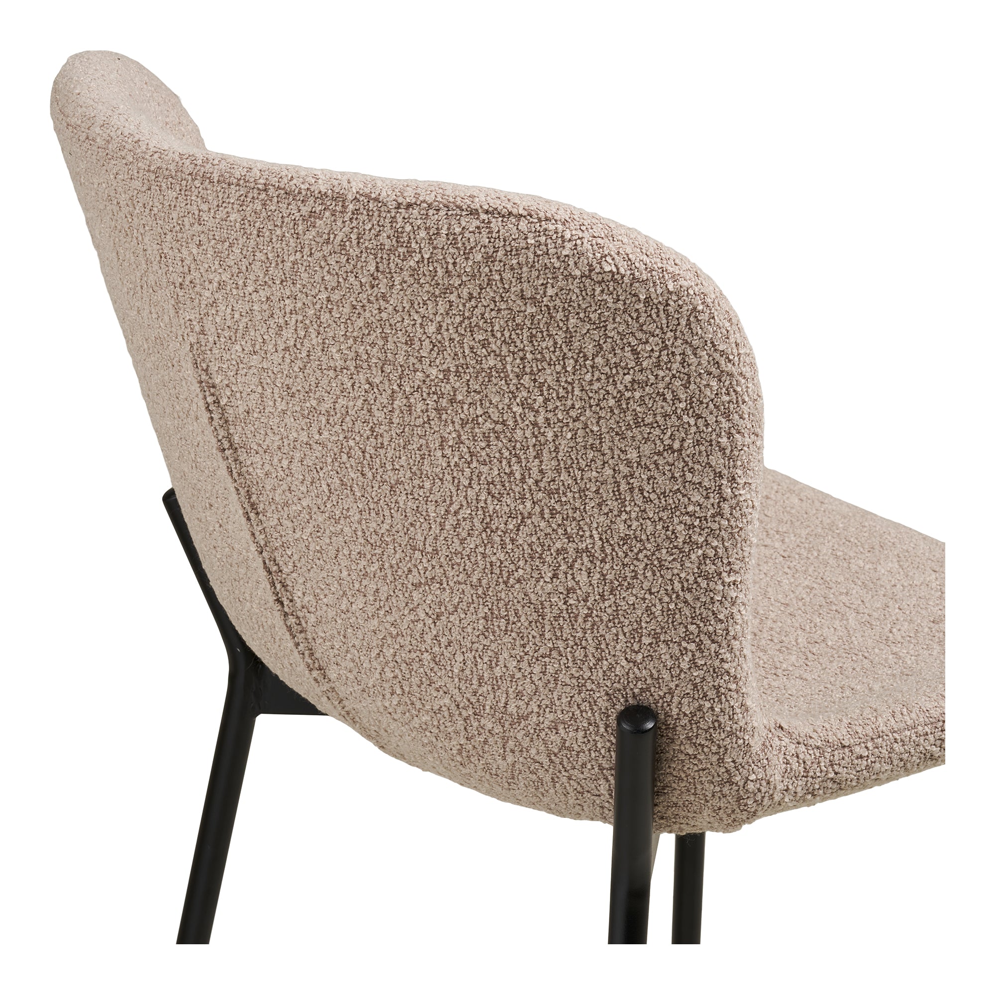 Maceda Barstol – Beige Bouclé & Svart