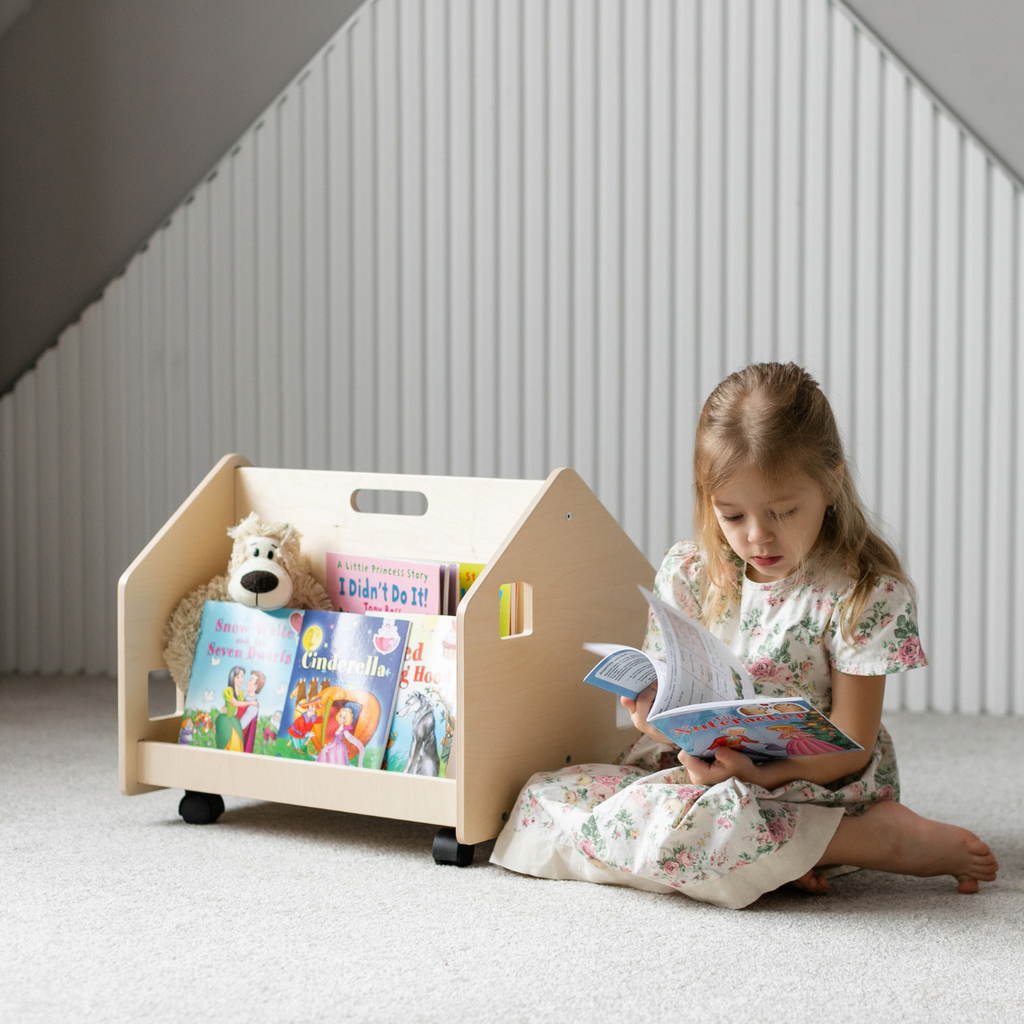 Das doppelseitige Bücherregal auf Rädern - Natura – BusyKids