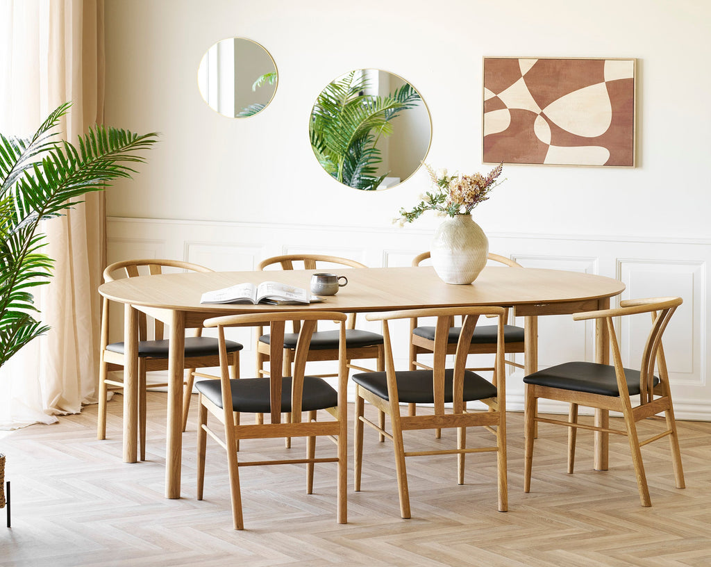 Artenara Matstol – Natur / Svart PU