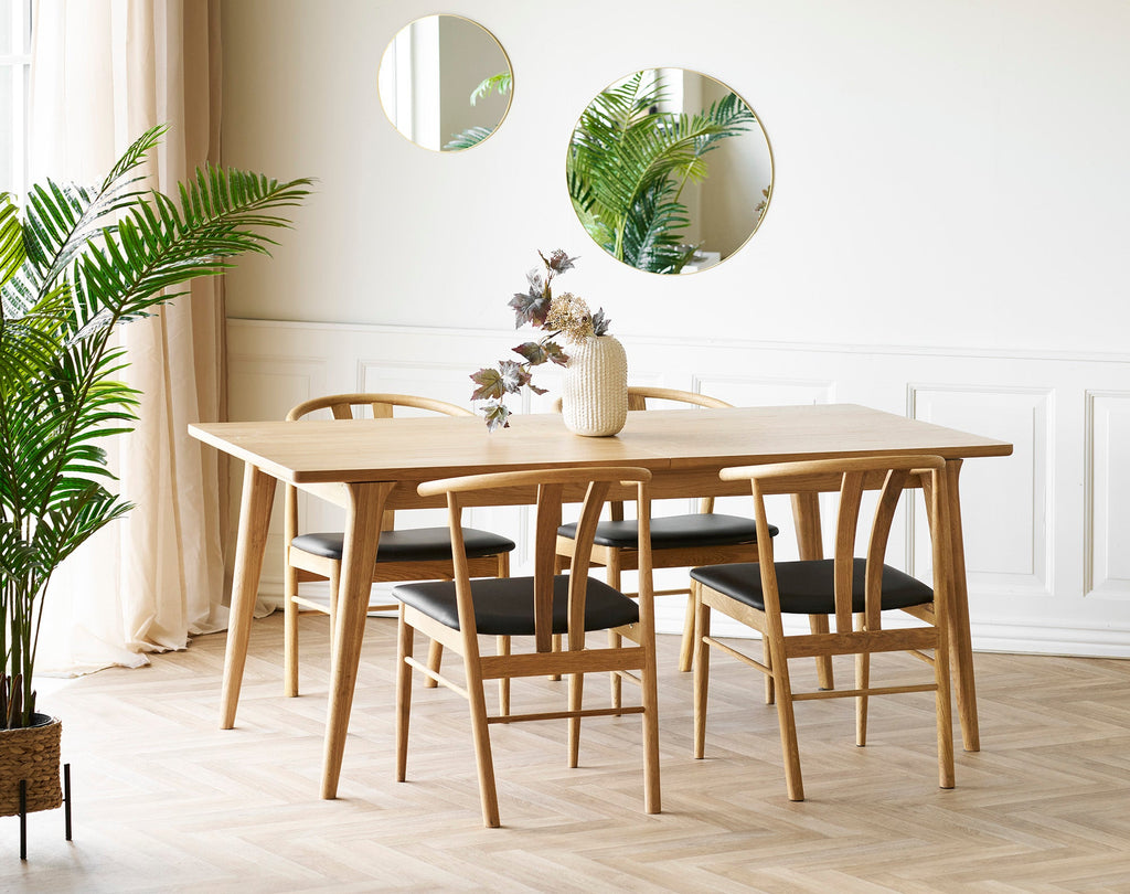 Artenara Matstol – Natur / Svart PU