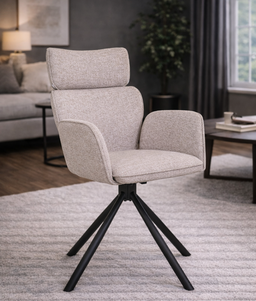 Cordoba Matstol med snurrfunktion – Sand