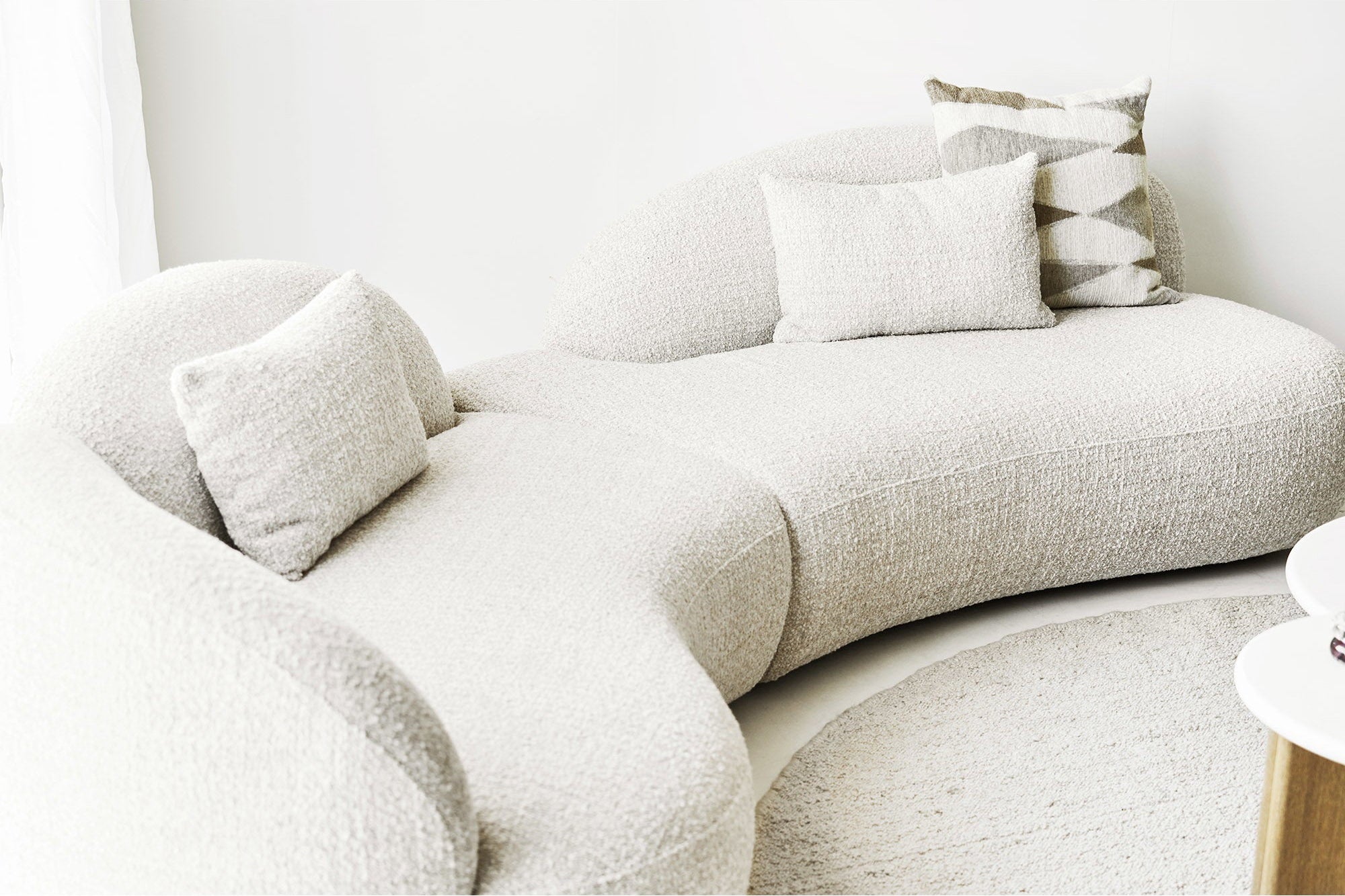 Amol Soffa i Natur – 326 cm med 3 Sittdynor