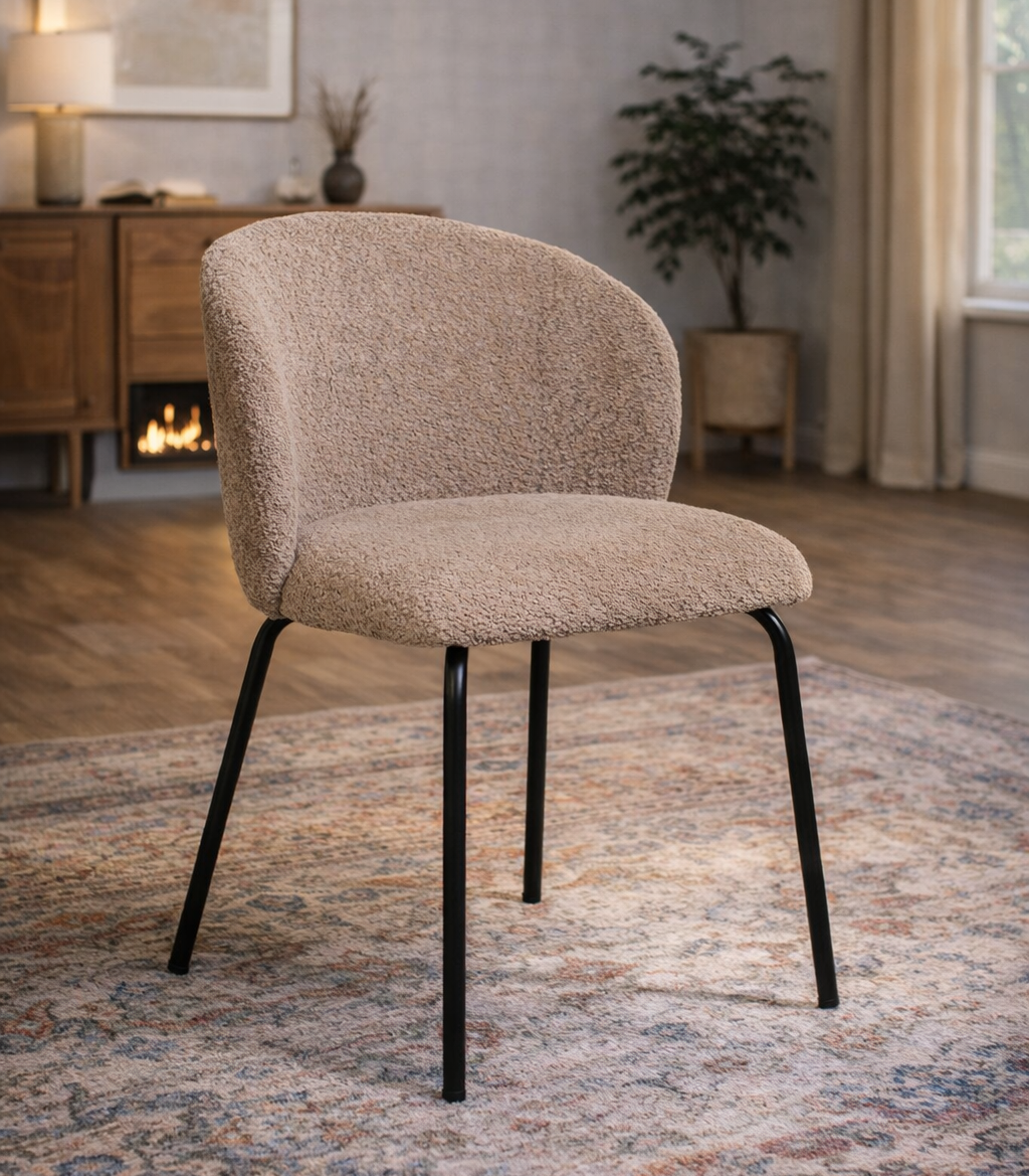 Safira Matstol – Beige Bouclé