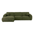 Clyde Lounge Soffa – Olivgrön (Vänsterdivan)