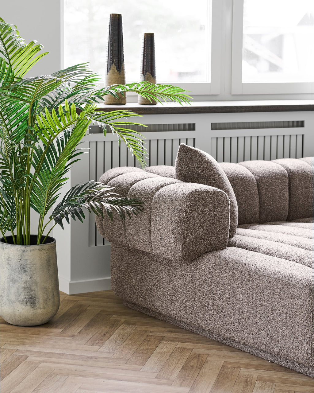 Aurora Lounge-soffa – Brun (Vänster)