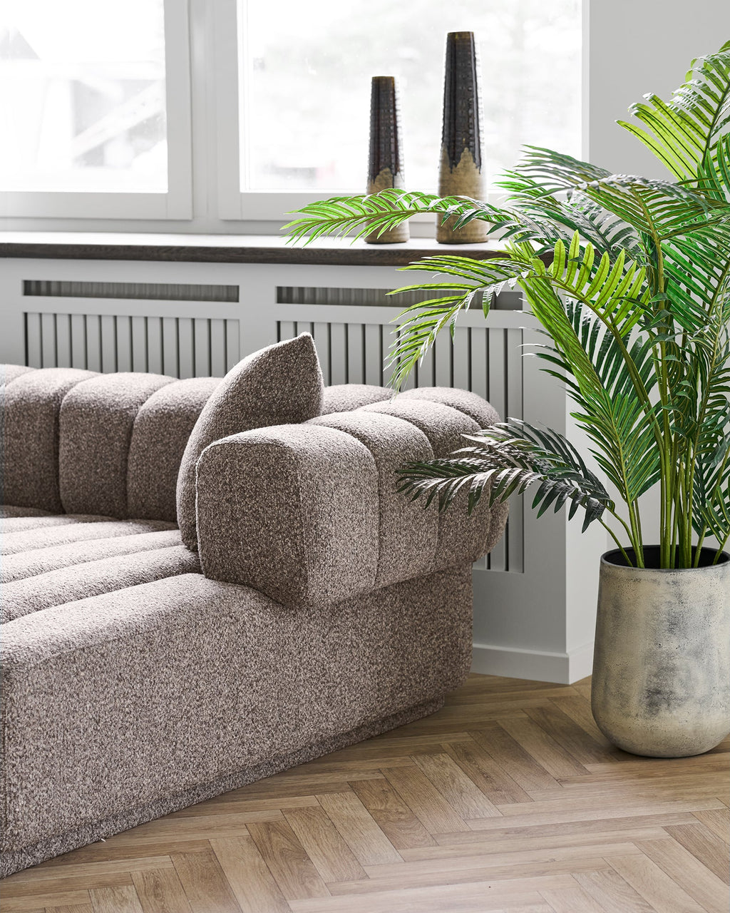 Aurora Lounge-soffa – Brun (Höger)