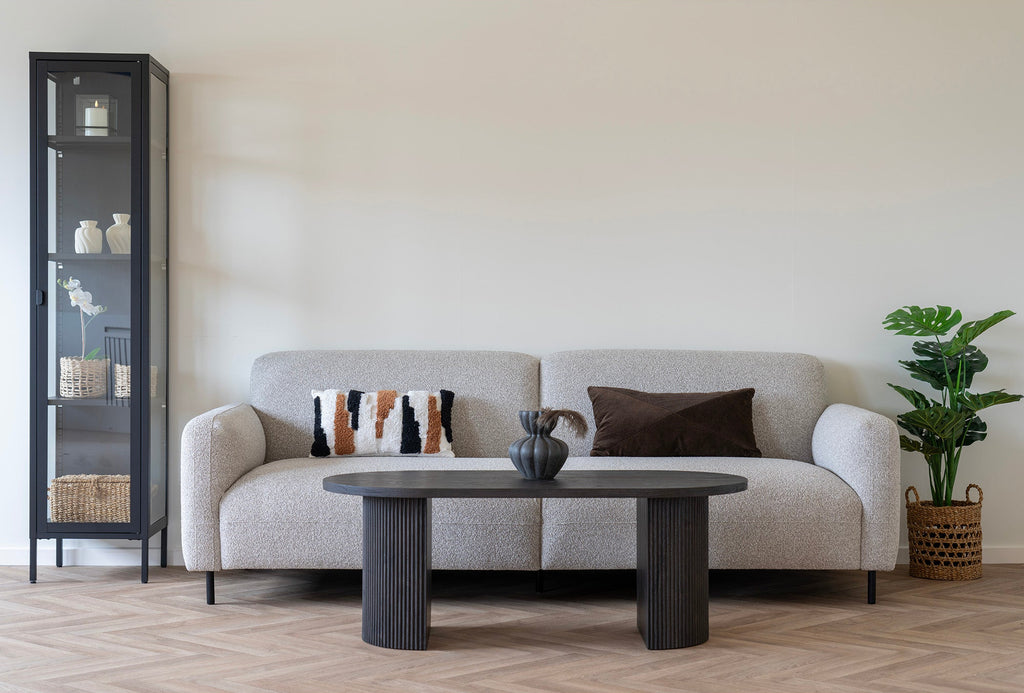 Salvador 3-sits Soffa – Bouclé, Ljusgrå