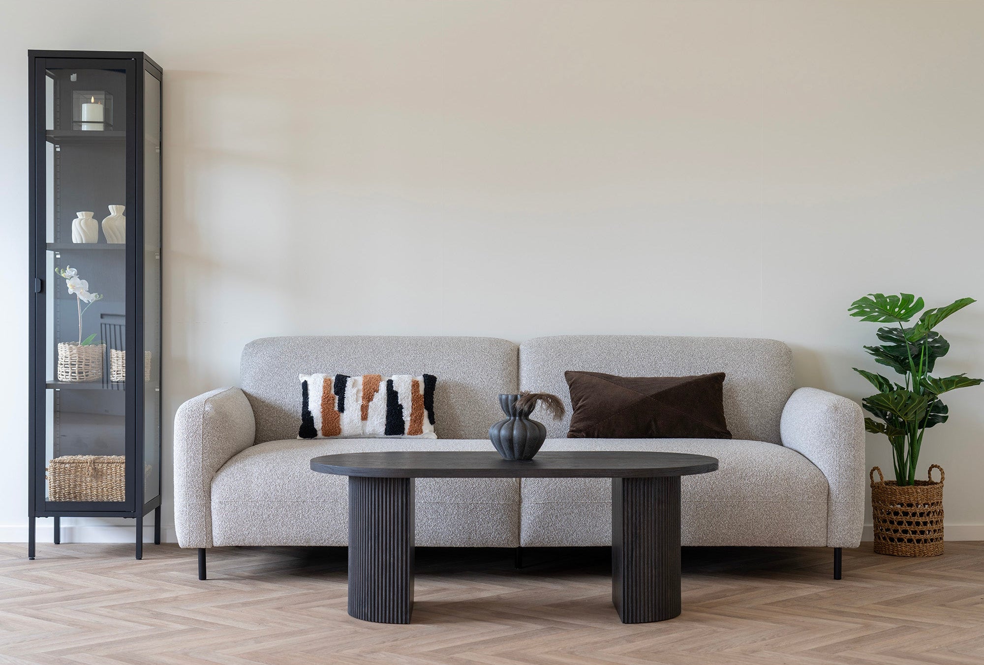 Salvador 3-sits Soffa – Bouclé, Ljusgrå