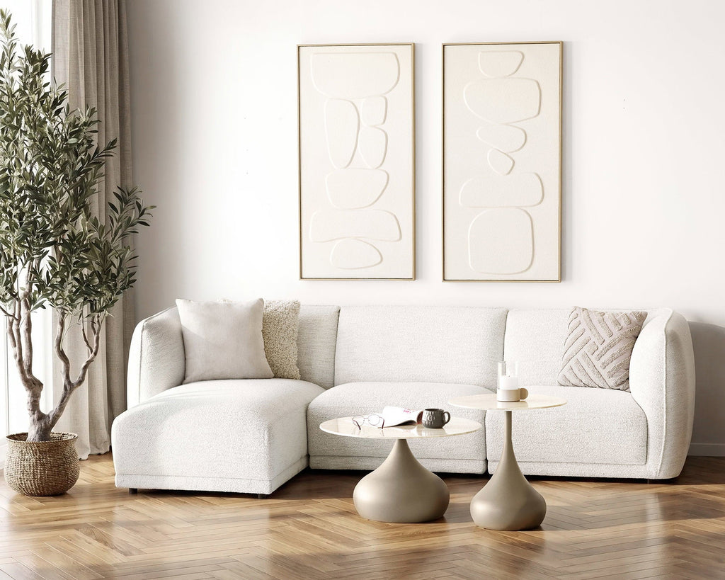 Noor Lounge Soffa – Off-white (Vänsterdivan)