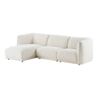 Noor Lounge Soffa – Off-white (Vänsterdivan)