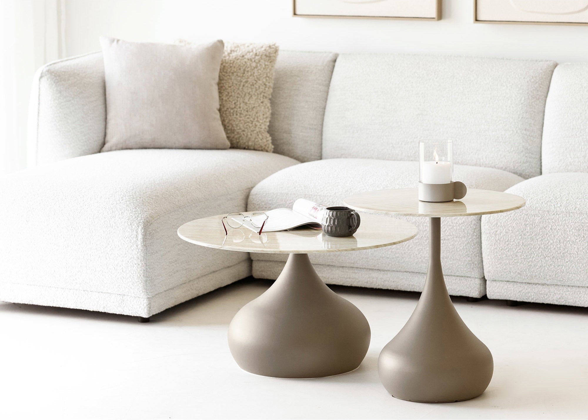Noor Lounge Soffa – Off-white (Vänsterdivan)