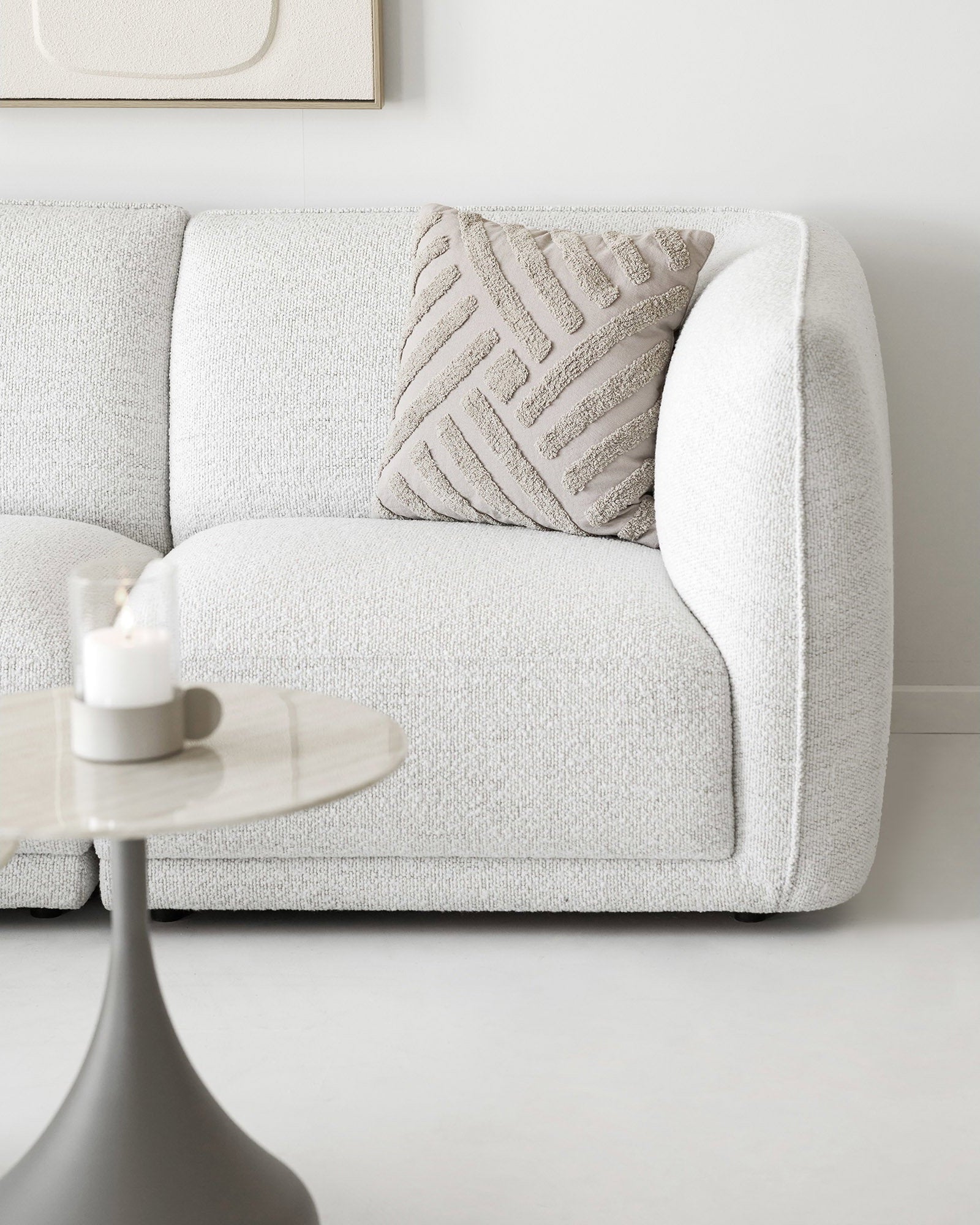 Noor Lounge Soffa – Off-white (Vänsterdivan)