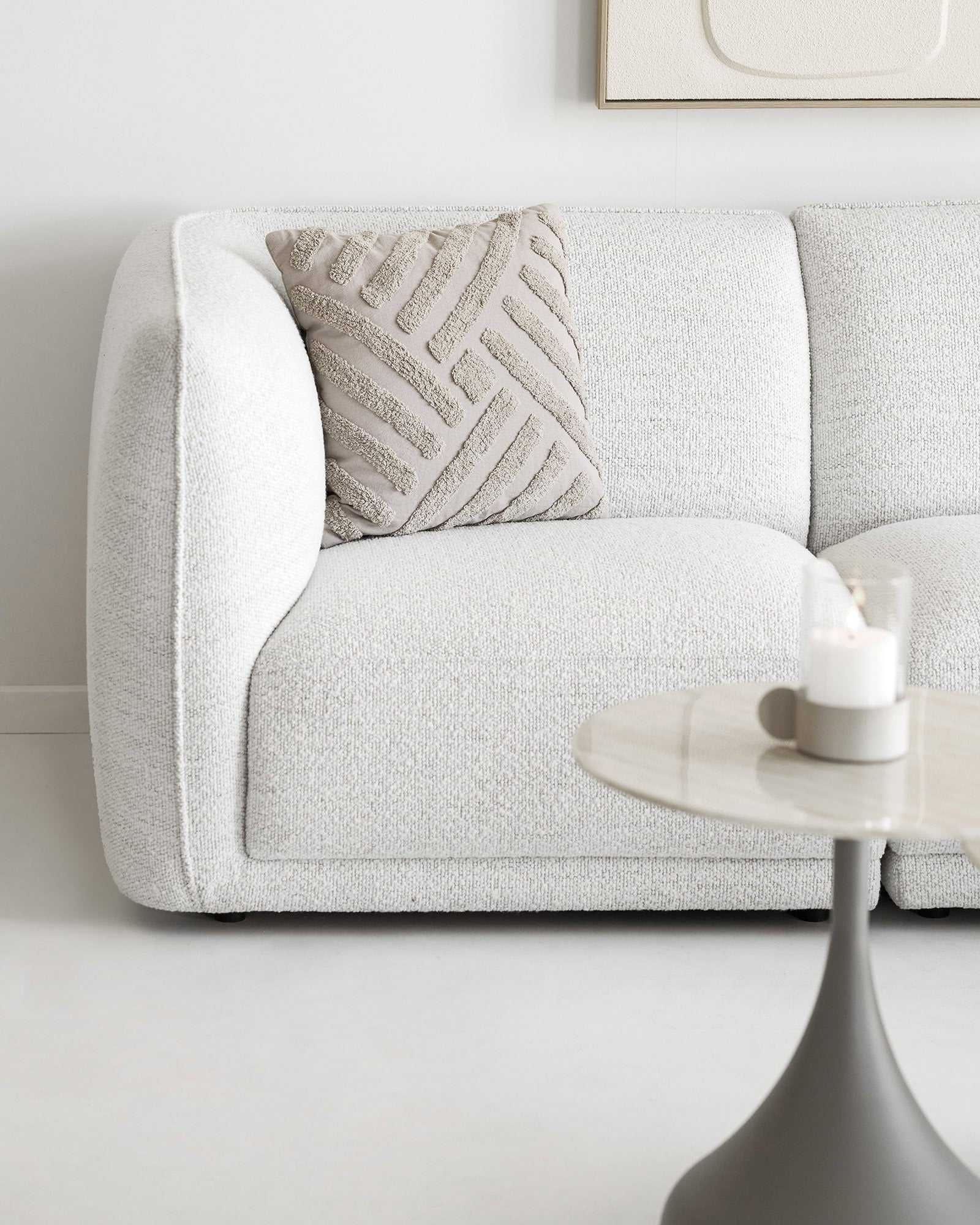 Noor Lounge Soffa – Off-white (Högerdivan)