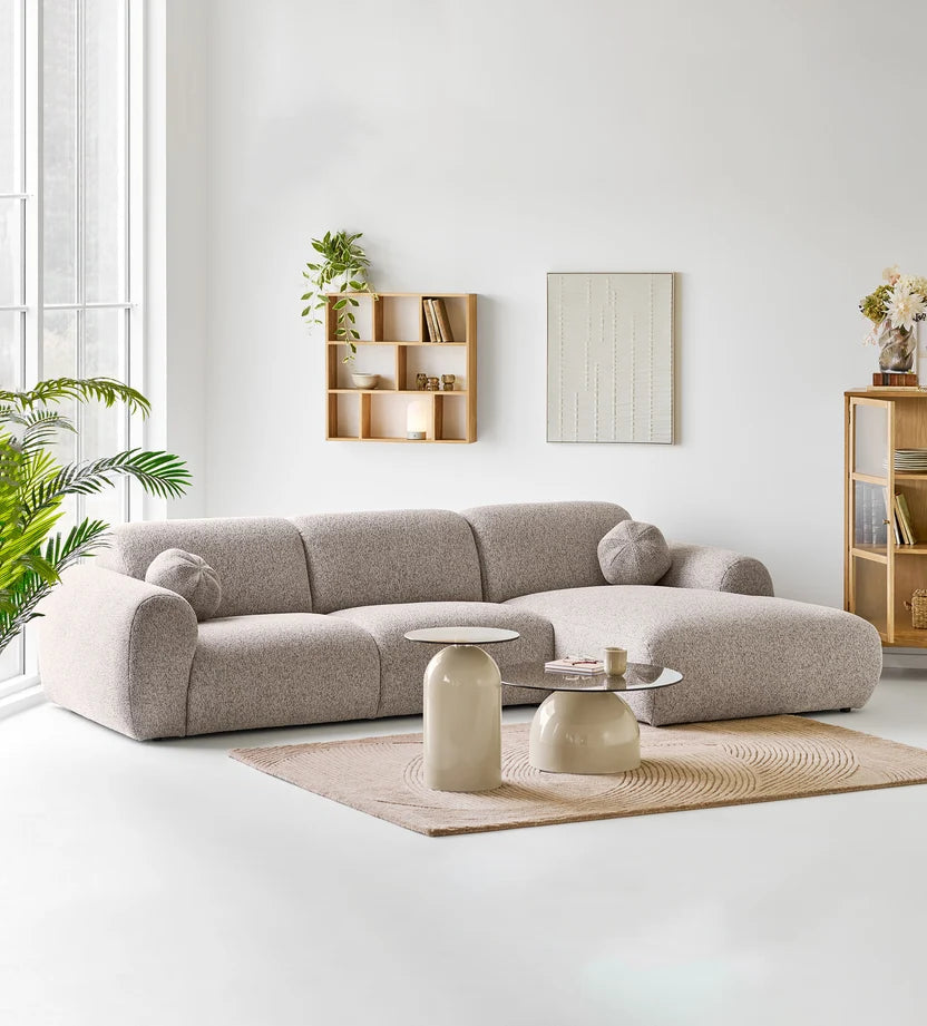 Clyde Lounge-soffa – Stone Grey (Höger)
