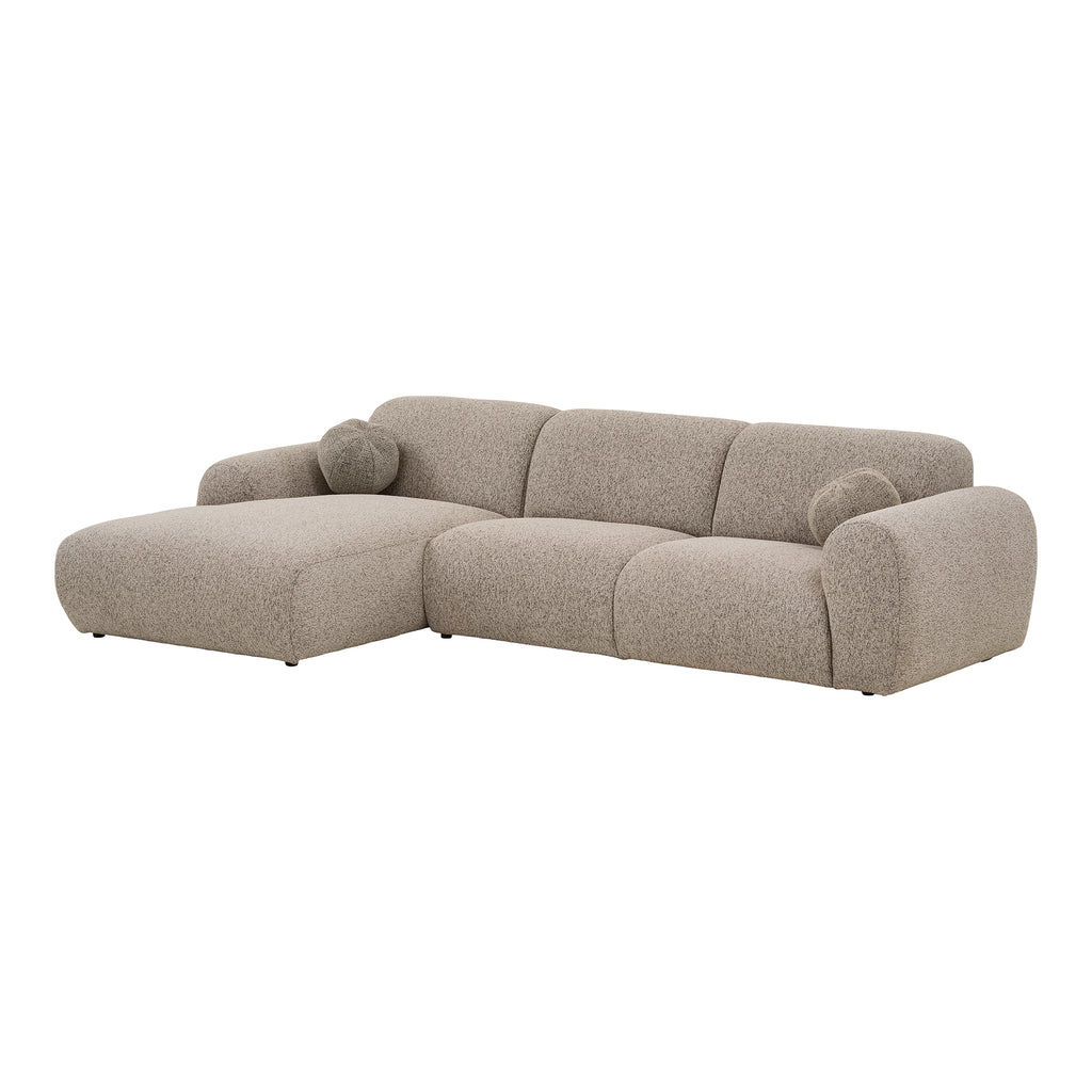 Clyde Lounge-soffa – Stone Grey (Vänster)