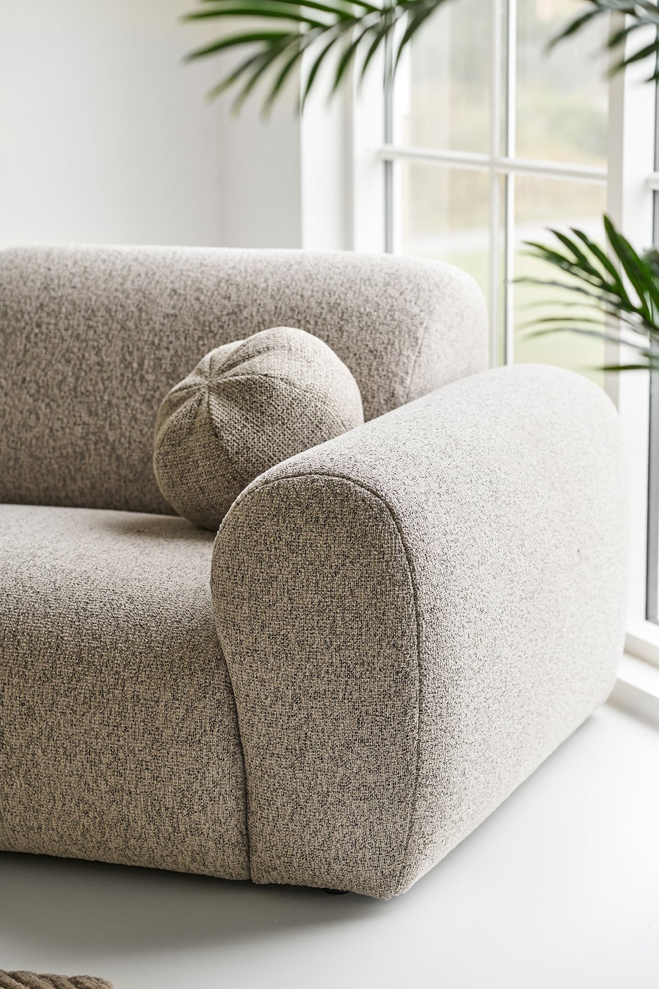 Clyde Lounge-soffa – Stone Grey (Vänster)
