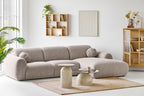 Clyde Lounge-soffa – Stone Grey (Höger)